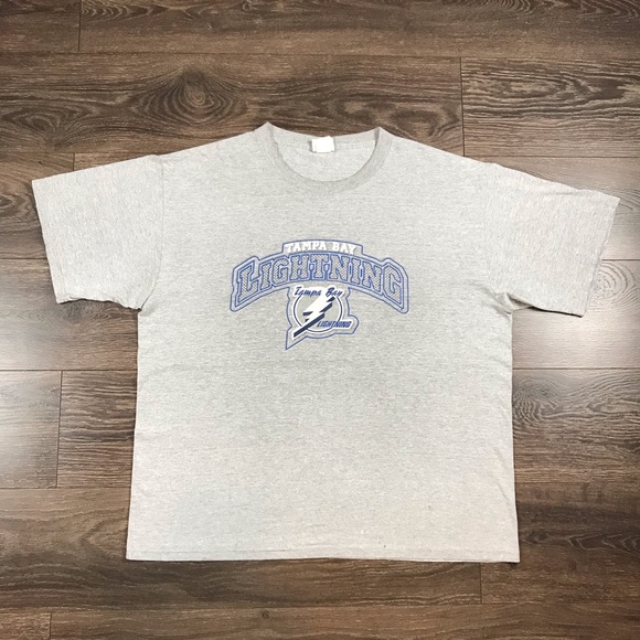Lee Sports NHL Tampa Bay Lightning Men’s Hockey Sports Team Gray T-Shirt Size XL - Picture 1 of 7